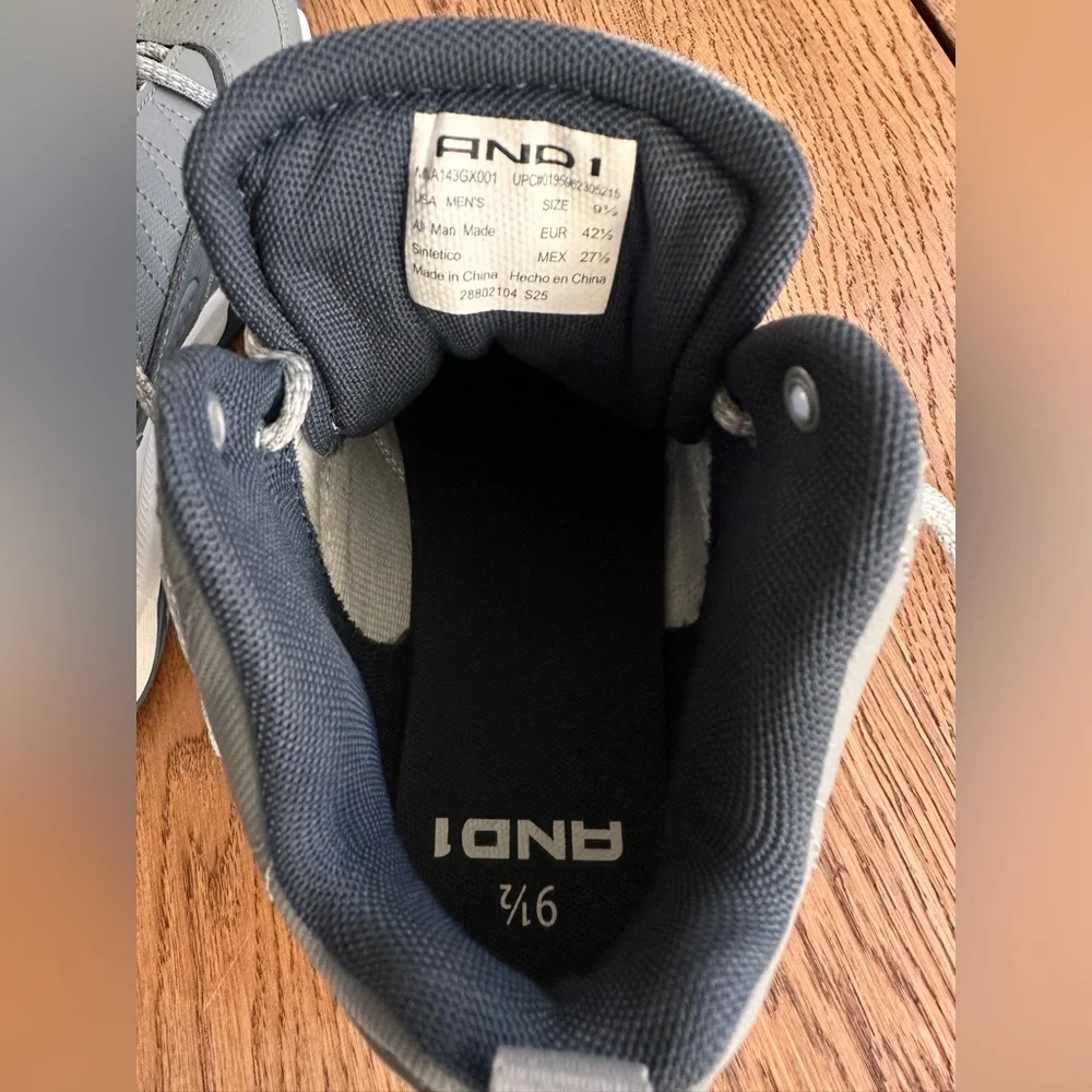 NWOT AND1 Men's Streetball Basketball Shoes High-Top Size 9.5 - Picture 10 of 11